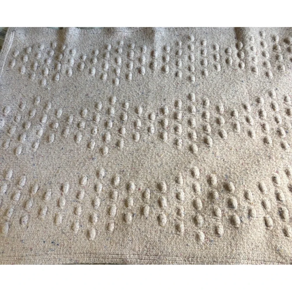 Pottery Barn Kids Emily & Meritt Rose Light Pink Knitted Acrylic Baby Blanket